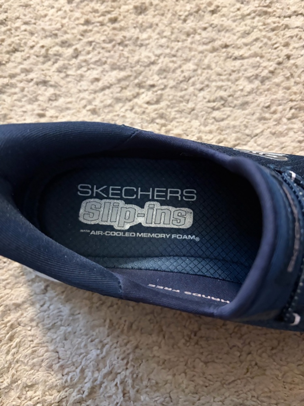 Skechers Navy women’s hands-free slip ins size 8 - Picture 3 of 5